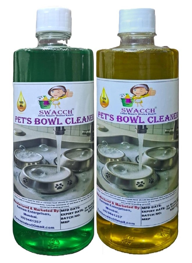 swacch منظف أوعية سواش للحيوانات الأليفة | سائل منظف أوعية آمن للحيوانات الأليفة | عبوة مزدوجة 500 مل برائحة النيم والصبار والليمون - Image 1